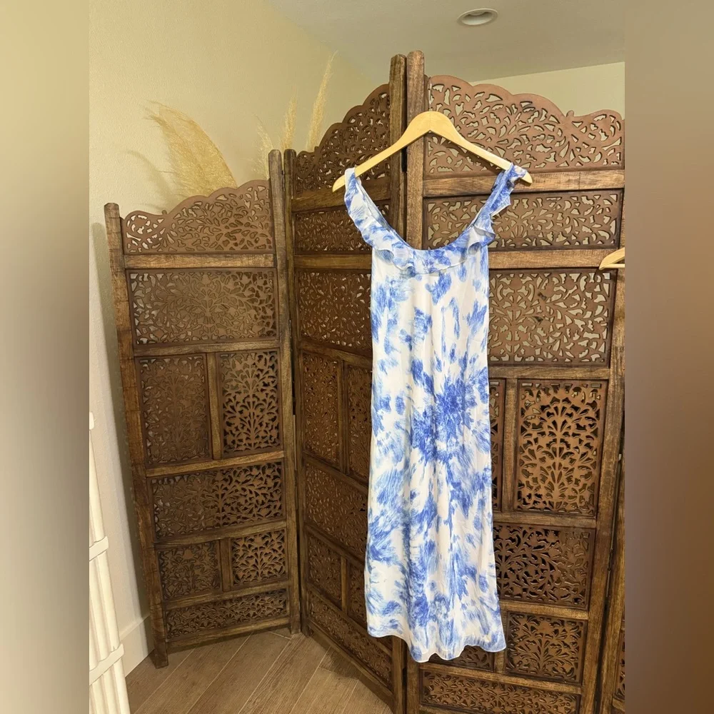 NEW Amanda Uprichard Blue and White Dress S - Picture 2 of 4